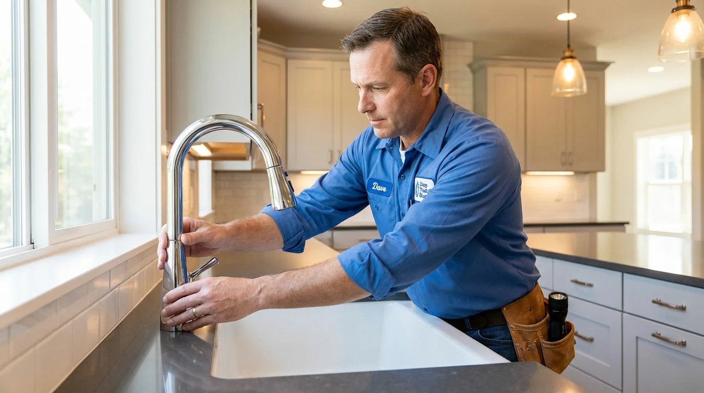 Kitchen faucet installation by Johns Plumbing LLC in Tucker